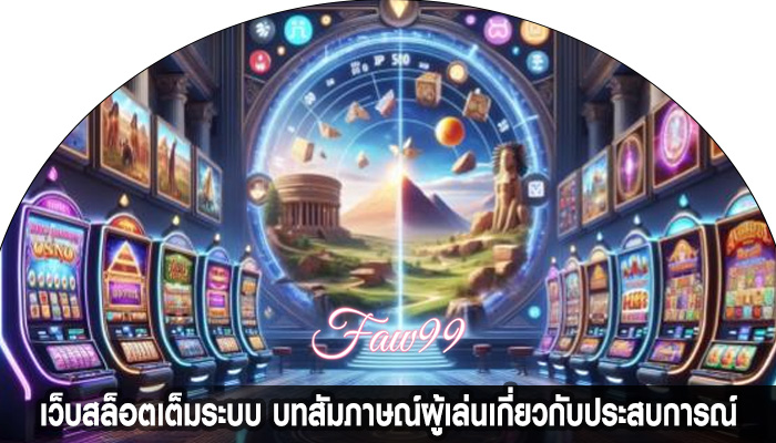 เว็บสล็อตเต็มระบบ บทสัมภาษณ์ผู้เล่นเกี่ยวกับประสบการณ์